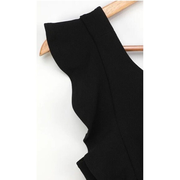 NWT LULU’S Positively Beaming Backless Ruffled Mini Dress Small Black - Picture 7 of 12